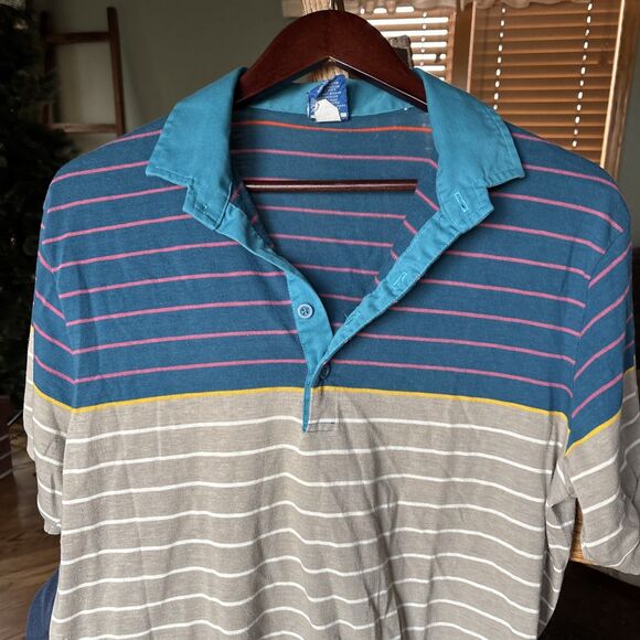 Vintage Op Ocean Pacific Polo Shirt Mens XL MENS STRIPED - Picture 2 of 6